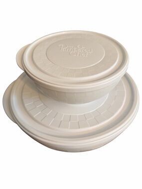 Pampered Chef Chillzanne Freezer Bowls 3 Qt & 3 Cup Set
